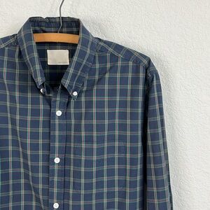 Band of Outsiders Tartan Plaid Gridded Button Down Men's Shirt